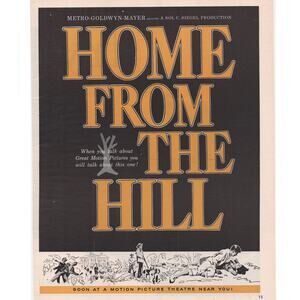 Home From the Hill Movie Magazine Advertisement 1960 MGM Film Western Mitchum